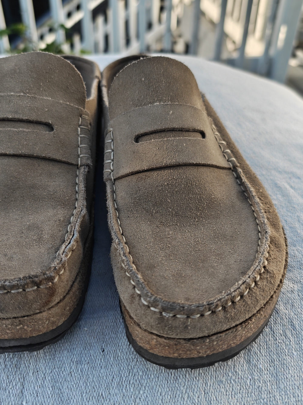 Birkenstock Men's Suede Penny Loafers in Brown